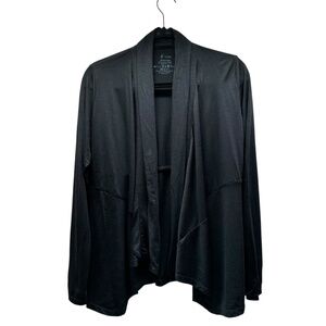 Ibex Cascade Open Cardigan Women's Size Small Black Classic Style Soft Versatile